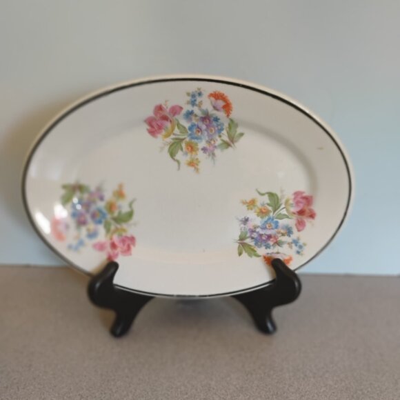 McNicol China Vintage Floral Small Platter 9" - Picture 2 of 4